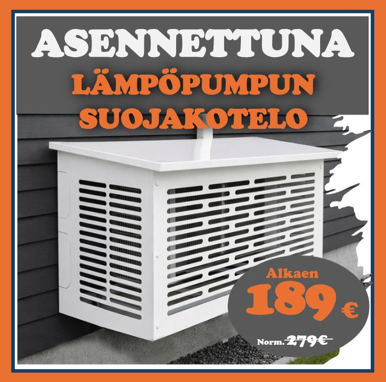 ASENNETTUNA - SUOJAKOTELO L&Auml;MP&Ouml;PUMPULLE (SEIN&Auml;KIINNITYS)